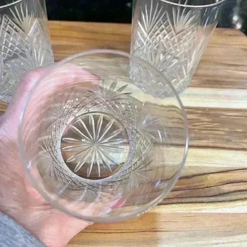 Monika by Zawiercir set of 3 vintage rock glasses, MCM whiskey glasses